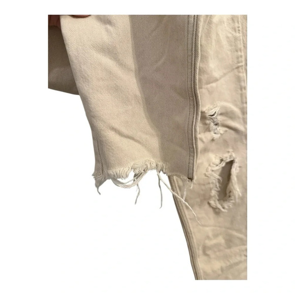 BDG Urban Outfitters PAX Women's 26 Natural Pax Beige Ripped Straight Jeans - Picture 4 of 11